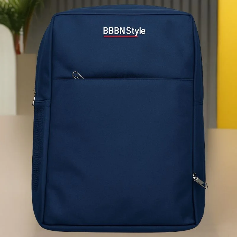 slim business laptop backpack | lightweight travel & office bag with multi pockets | navy blue slim business laptop backpack | lightweight travel & office bag with multi pockets | navy blue