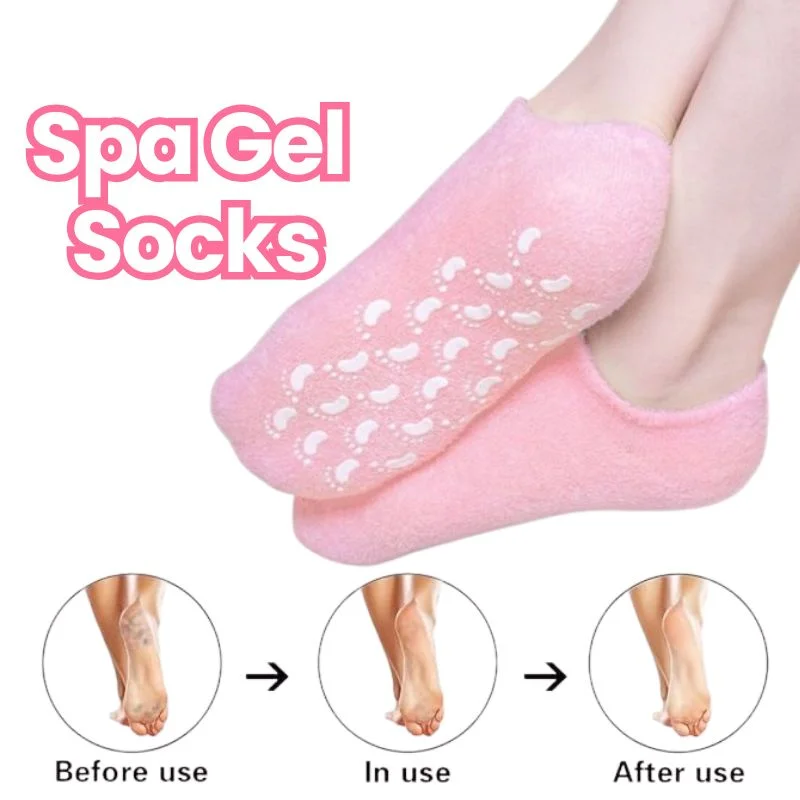 reusable silicone spa gel socks for dry feet & cracked heels | intensive moisturizing overnight foot care reusable silicone spa gel socks for dry feet & cracked heels | intensive moisturizing overnight foot care