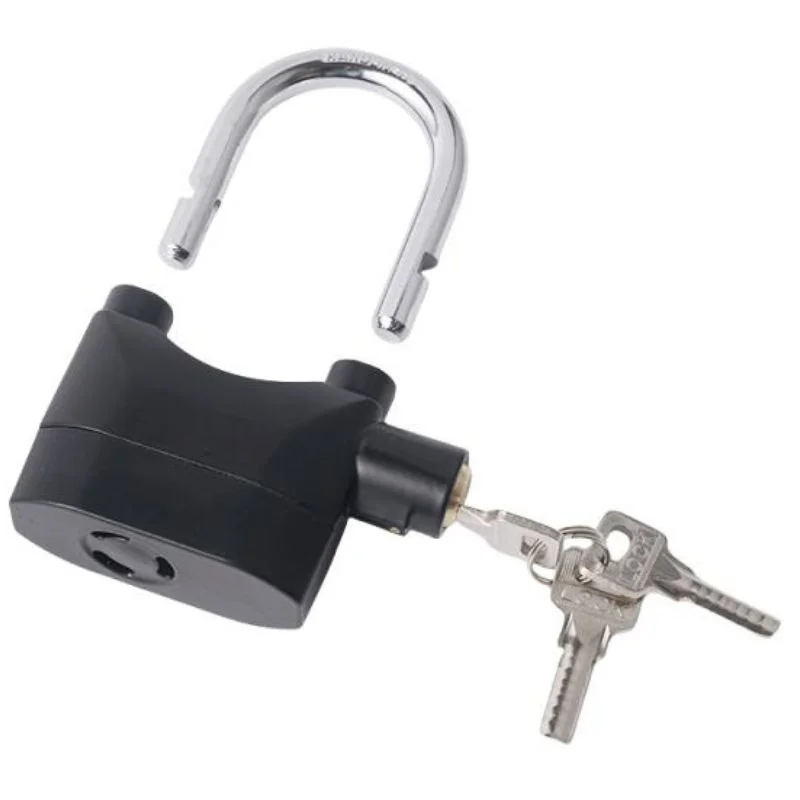 high security gembok alarm lock | waterproof siren padlock for bike, scooter & door protection high security gembok alarm lock | waterproof siren padlock for bike, scooter & door protection