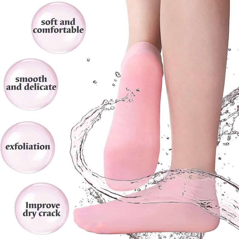 Silicone Jelly Socks | Ultra-Moisturizing Gel Foot Care & Spa Therapy | Without Box