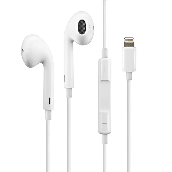 Apple iPhone Lightning Earphones (White) – Deep Bass & Clear Sound