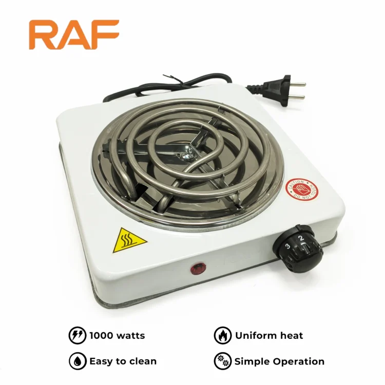 white raf r.8010b electric stove hot plate and cooker with 1000w power, thermostat, and uniform heating white raf r.8010b electric stove hot plate and cooker with 1000w power, thermostat, and uniform heating