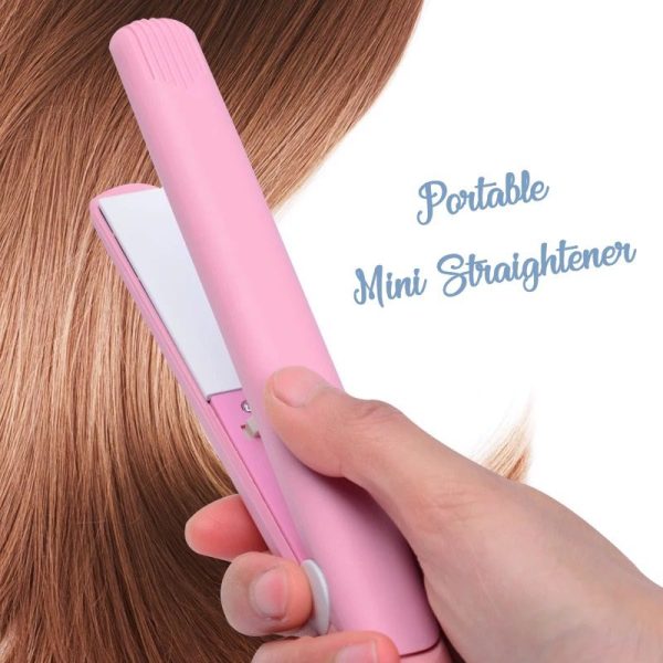 mini portable ceramic hair straightener & curler | frizz free smooth hair | random color mini portable ceramic hair straightener & curler | frizz free smooth hair | random color