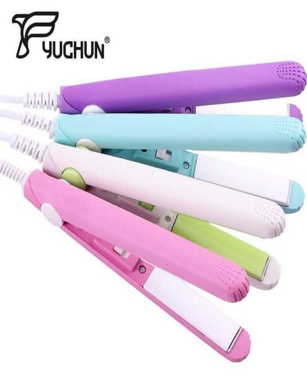 mini portable ceramic hair straightener & curler | frizz free smooth hair | random color mini portable ceramic hair straightener & curler | frizz free smooth hair | random color