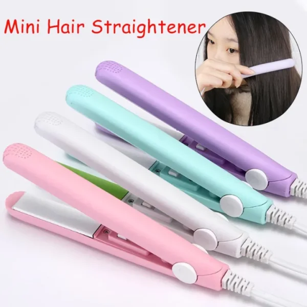 mini portable ceramic hair straightener & curler | frizz free smooth hair | random color mini portable ceramic hair straightener & curler | frizz free smooth hair | random color