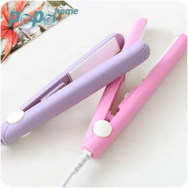 mini portable ceramic hair straightener & curler | frizz free smooth hair | random color mini portable ceramic hair straightener & curler | frizz free smooth hair | random color
