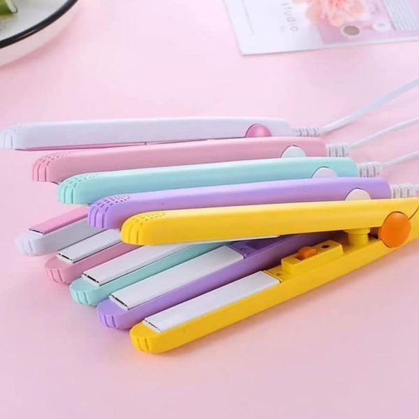mini portable ceramic hair straightener & curler | frizz free smooth hair | random color mini portable ceramic hair straightener & curler | frizz free smooth hair | random color